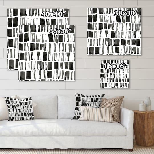 Designart - Abstract Monochrome Bricks